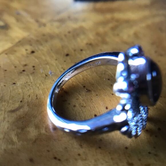 Canadian Ammolite Sterling Silver Ring Size 6 - Picture 2 of 12